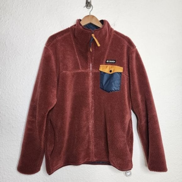 Columbia Other - Columbia Mount Tabor Fleece Full Zip Jacket Deep Rust Men's Size Large
